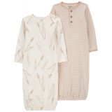 Baby Boys or Baby Girls Sleeper Gowns Pack of 2