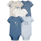 Baby Boys Short Sleeve Bodysuits Pack of 5