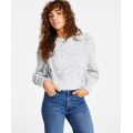 Womens Crewneck Long-Sleeve Flange Sweater