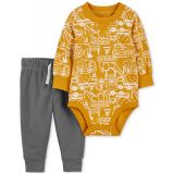 Baby Boys 2-Pc. Long-Sleeve Cotton Bodysuit & Pants Set