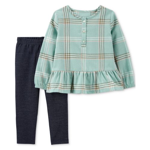 카터스 Toddler Girls Babydoll Shirt and Knit Denim Leggings 2 Piece Set