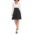 Womens Colorblocked A-Line Dress