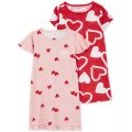 Toddler Heart-Print Nightgowns Pack of 2