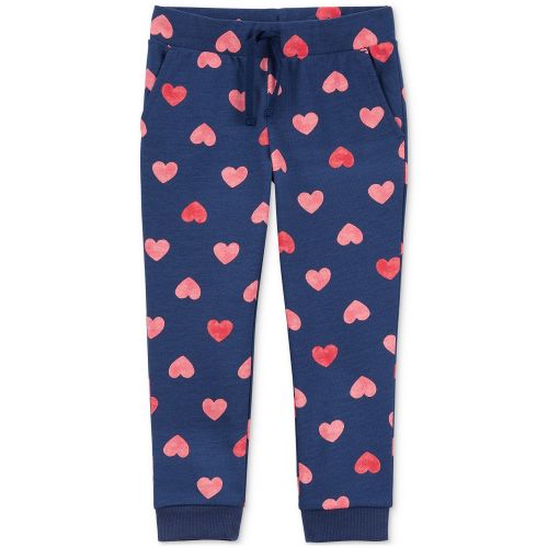카터스 Toddler Girls Heart-Print Cotton Jogger Pants