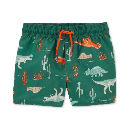 카터스 Toddler Boys Roar-Some Rash Guard Top and Dinosaur-Print Swim Shorts 2 Piece Set