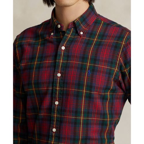 폴로 랄프로렌 Mens Classic-Fit Plaid Oxford Shirt