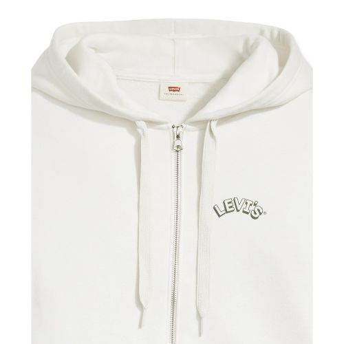 리바이스 Womens Logo Zip-Front Hooded Sweatshirt