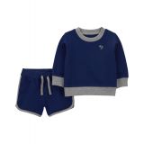 Baby Boys Sweatshirt and Short 2 Piece Set