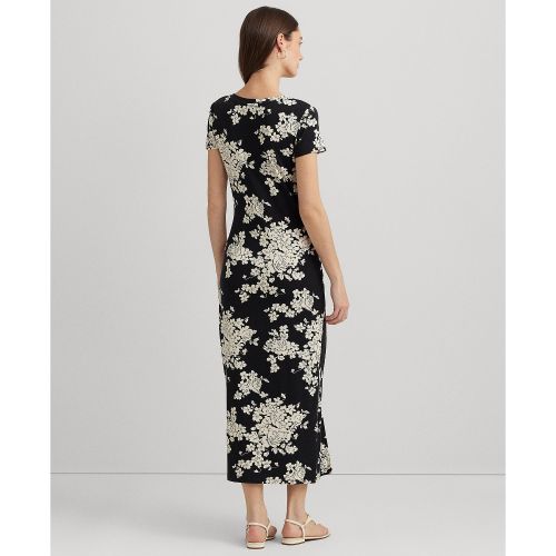폴로 랄프로렌 Womens Floral Jersey Twist-Front Midi Dress
