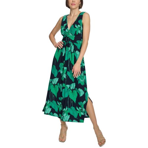 타미힐피거 Womens Floral Empire-Waist Maxi Dress