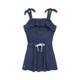 Toddler and Little Girls Ruffled Terry Cover-Up Swimsuit