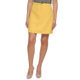 Womens Button-Front A-Line Skirt