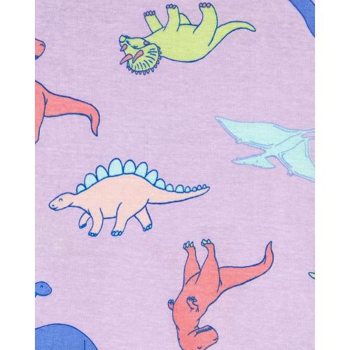 카터스 Toddler Girls Dinosaur Snug Fit Cotton Pajama 4 Piece Set