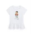 Baby Girls Polo Bear Cotton Jersey Peplum T Shirt