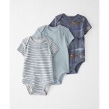 Baby Boys Organic Cotton Rib Bodysuits Pack of 3