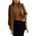 Womens Plus Size Notched-Collar Walker Coat