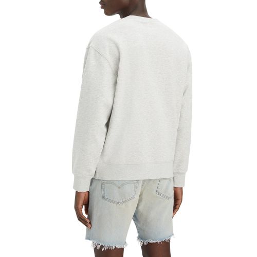 리바이스 Mens Relaxed-Fit Fleece Logo Sweatshirt