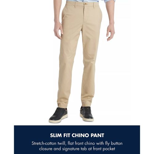 타미힐피거 Mens TH Flex Stretch Slim-Fit Chino Pants