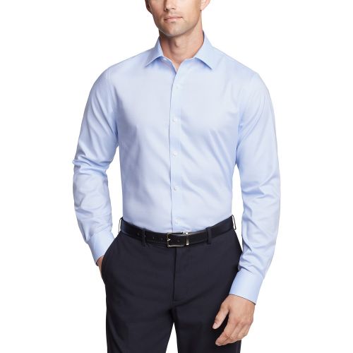 타미힐피거 Mens TH Flex Essentials Wrinkle Resistant Stretch Dress Shirt