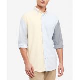 Mens Regular-Fit Colorblocked Oxford Shirt