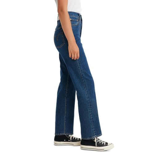 리바이스 Womens Ribcage Straight-Leg Seamed Jeans