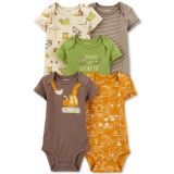 Baby Boys 5-Pk. Printed Short-Sleeve Bodysuits
