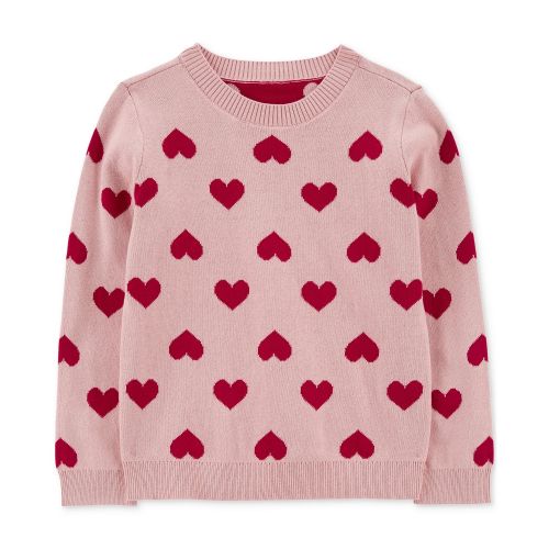 카터스 Big Girls Cotton Hearts Sweater