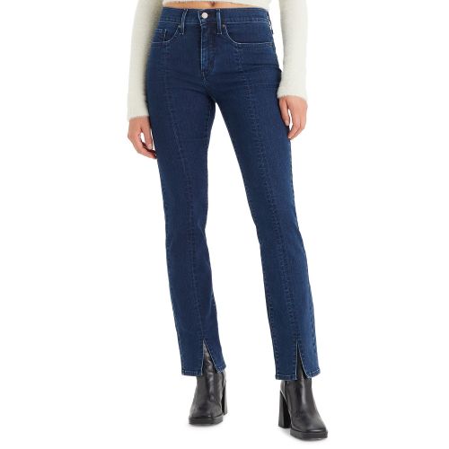 리바이스 Womens 314 Shaping Mid-Rise Seamed Straight Jeans