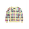 Toddler and Little Girls Plaid French Terry Sweatshirt