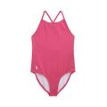 Toddler and Little Girls Stretch Jacquard One-Piece Swimsuit
