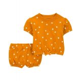 Baby Girls Sun Sweatshirt and Shorts 2 Piece Set