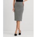 Womens Houndstooth Pencil Sweater Skirt