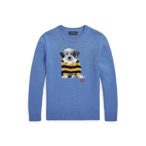 폴로 랄프로렌 Big Boys Dog-Intarsia Cotton Sweater