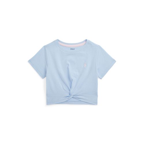 폴로 랄프로렌 Toddler and Little Girls Twist-Front Cotton Jersey T-shirt