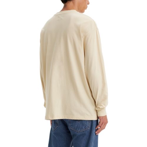 리바이스 Mens Elevated Relaxed-Fit Long-Sleeve Graphic T-Shirt