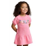 Toddler and Little Girls Mixed-Logo Terry Dress