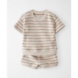 Baby Boys and Baby Girls Striped Organic Cotton Coordinating Shorts Set