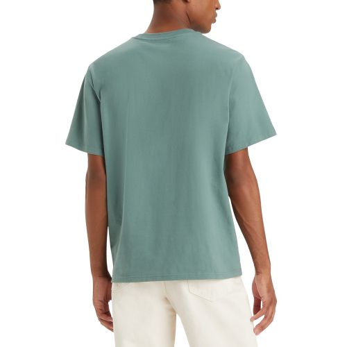 리바이스 Mens Cotton Relaxed Logo Crewneck T-Shirt