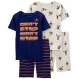 Little Boys Cant Stop Wont Stop Pajama Set 4 Piece Set
