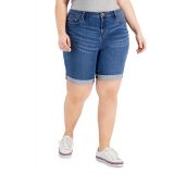 TH Flex Plus Size Cuffed Denim Shorts