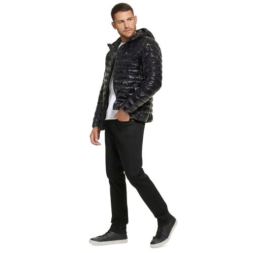  Mens Hooded & Quilted Packable Jacket