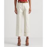 Double-Faced Stretch Cotton Ankle Pants