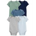 Baby Boys Short Sleeve Bodysuits Pack of 5