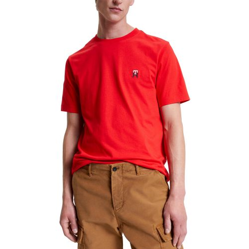 타미힐피거 Mens Regular-Fit Monogram T-Shirt