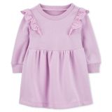 Carters Baby Girls Long-Sleeve Fleece Dress with Diaper Cover