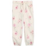 Toddler Girls Floral Pull On Jogger Pants