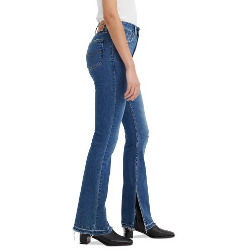 리바이스 Womens 725 High-Rise Side Slit Bootcut Jeans