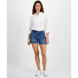 Womens Greenwich Buttoned-Pocket Denim Sailor Shorts