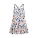 Big Girls Tropical-Print Linen-Cotton Dress