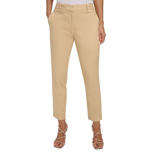 DKNY Womens Mid-Rise Slim-Fit Ankle Pants